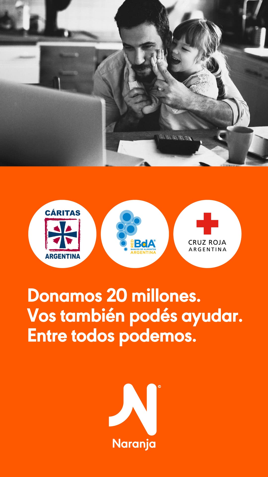 Naranja dona $20 millones a ONG de Argentina