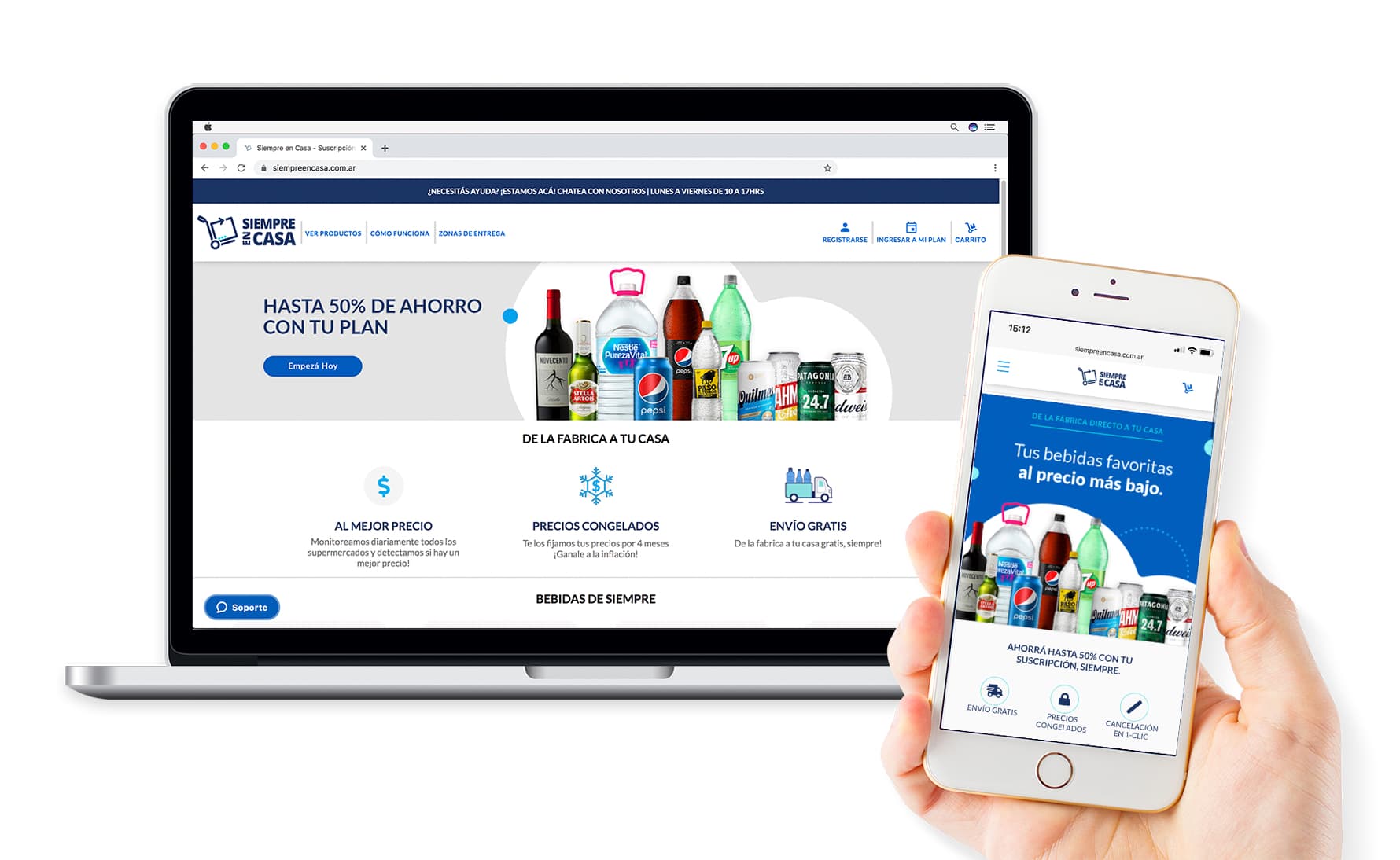 Siempre en Casa: la nueva plataforma para comprar bebidas