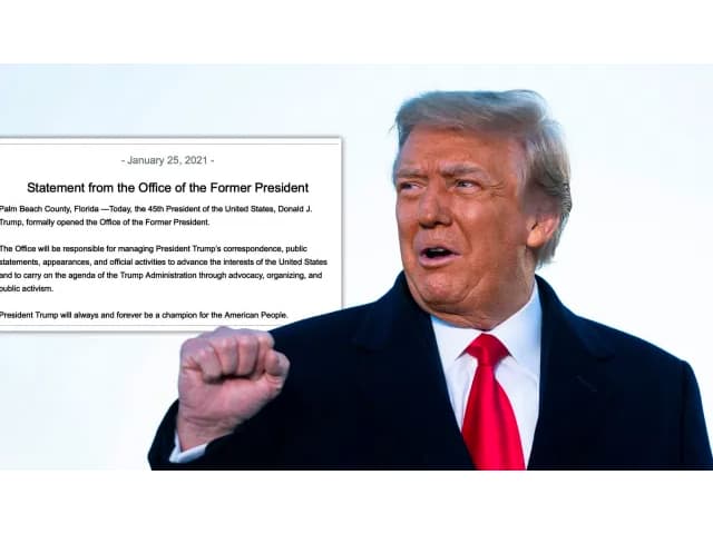 Trump abrió la "oficina del ex presidente"