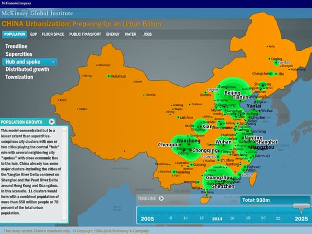 China está levantando racimos de ciudades