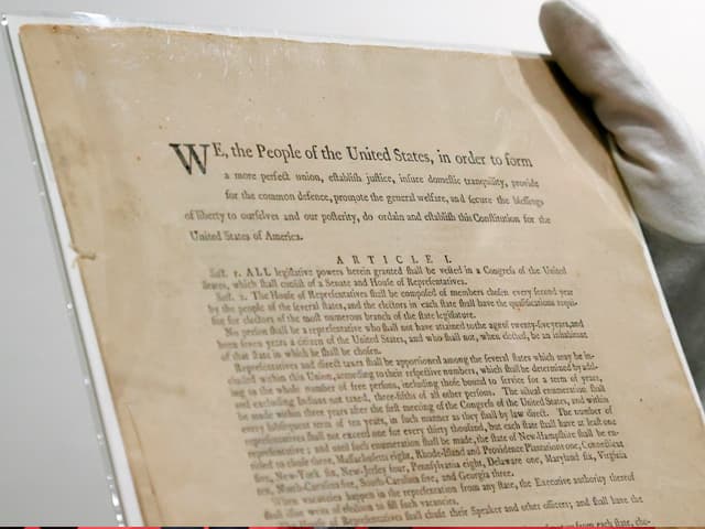 Se remata un ejemplar de la Constitución de EE.UU.