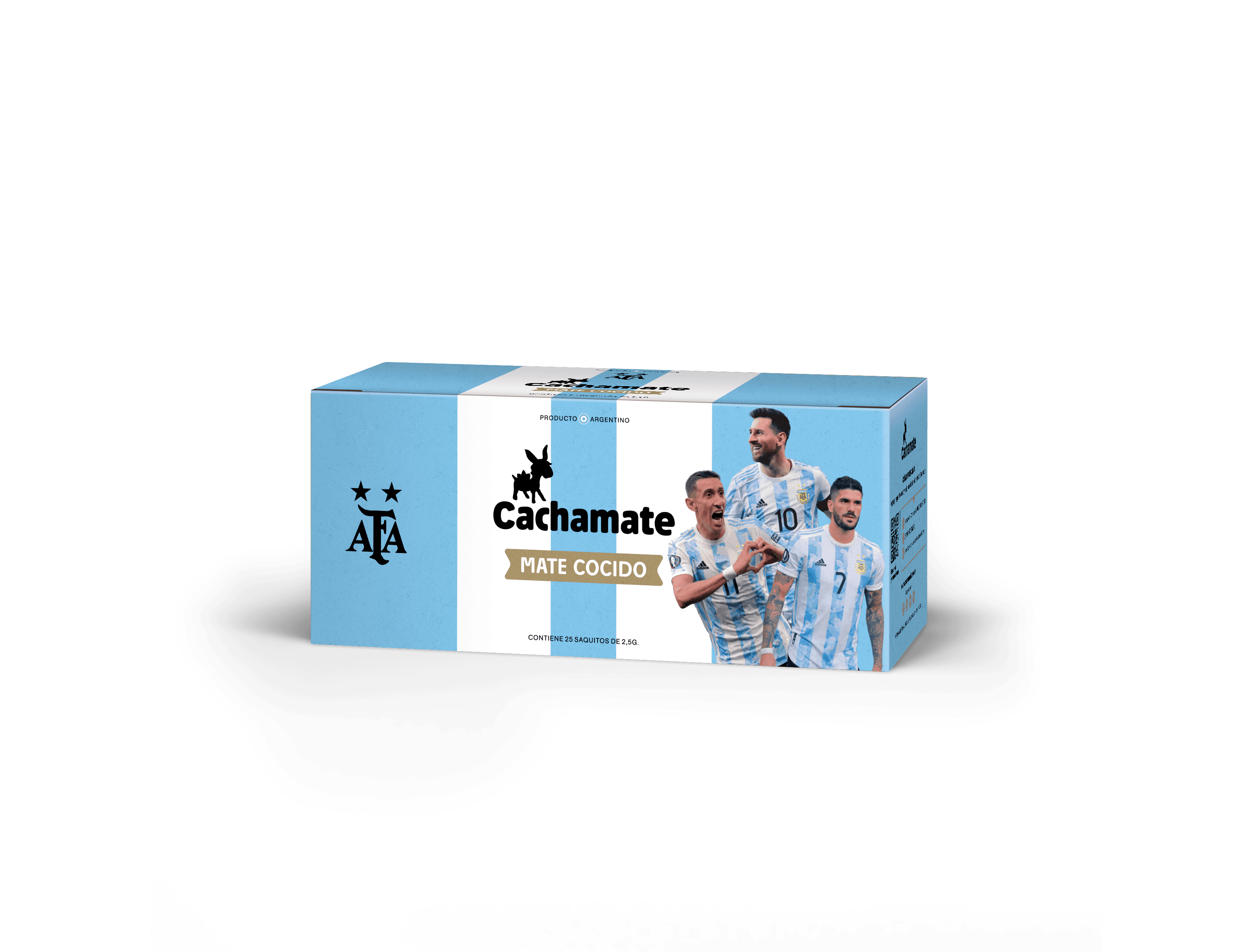 Con licencia oficial de AFA, Cachamai se viste de celeste y blanco