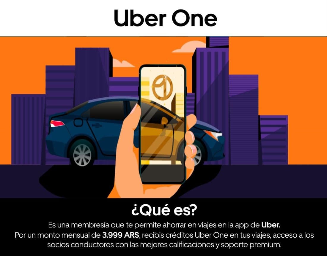 Llega Uber One a la Argentina