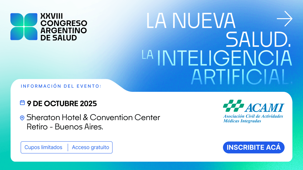 ACAMI convoca al XXVIII Congreso Argentino de Salud centrado en Inteligencia Artificial