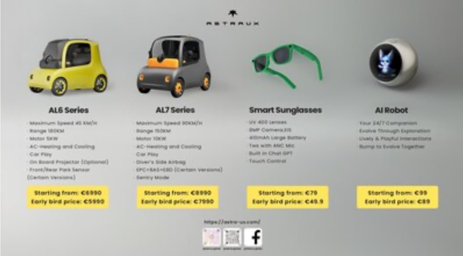 Astraux presenta en Berlín su microcoche eléctrico.