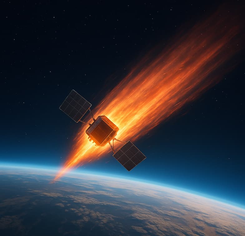 La vida útil de un satélite Starlink y el arte de caer al cielo