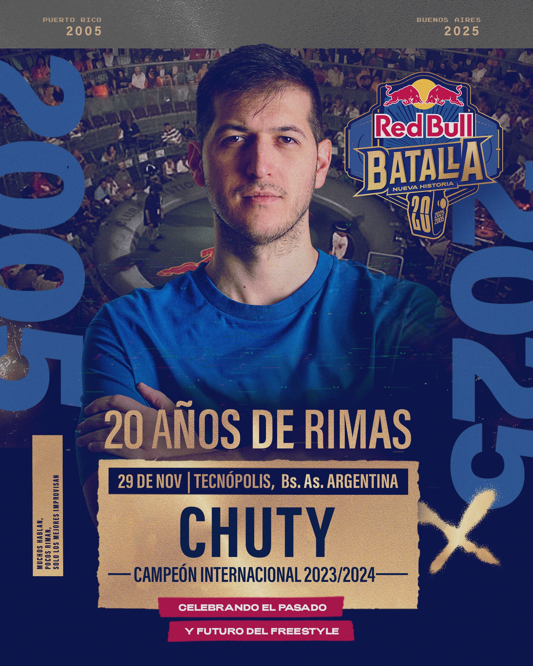Red Bull Batalla festeja 20 años con Chuty y figuras del freestyle en Tecnópolis