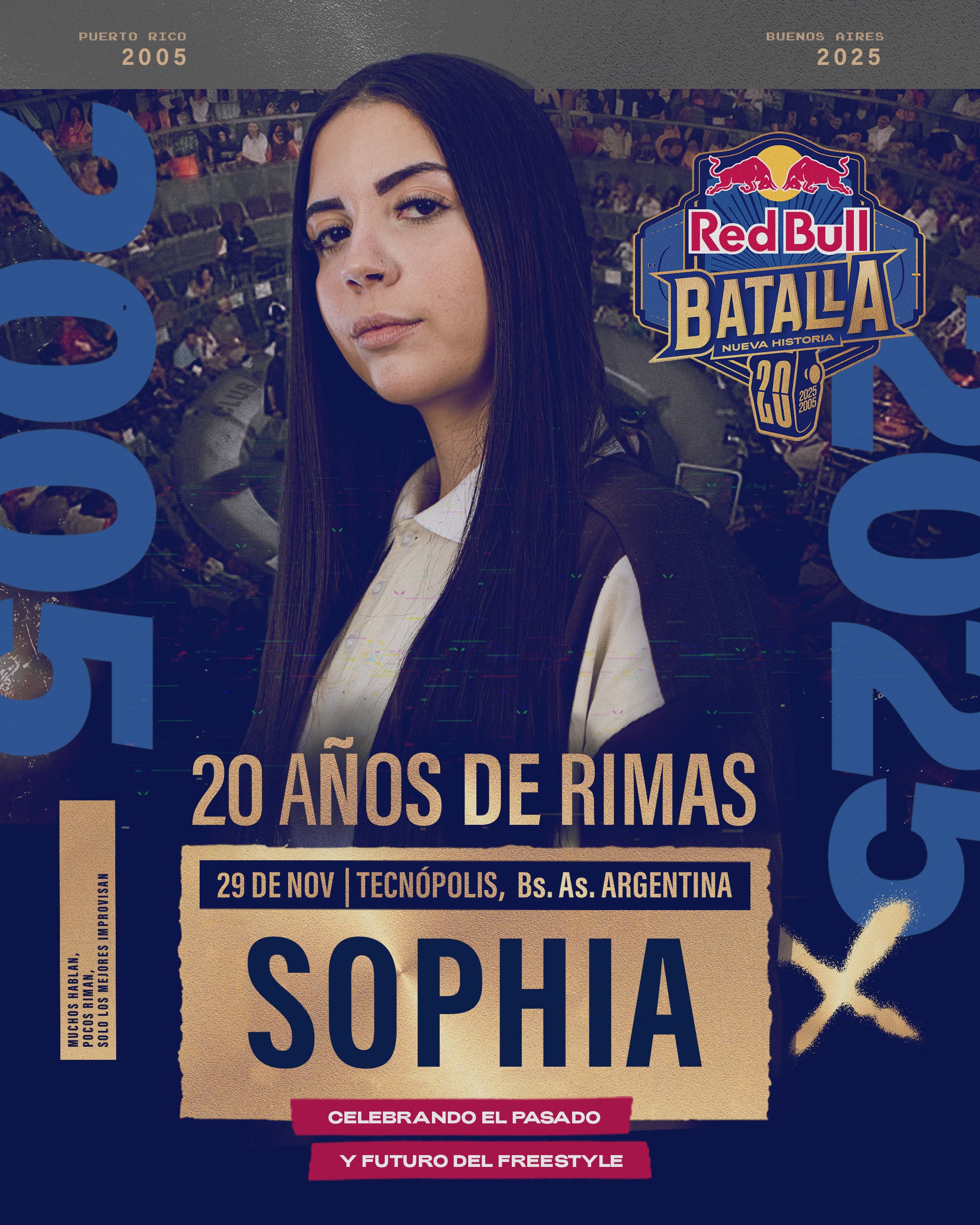 Sophia se suma a los 20 años de Red Bull Batalla en Tecnópolis junto a referentes internacionales
