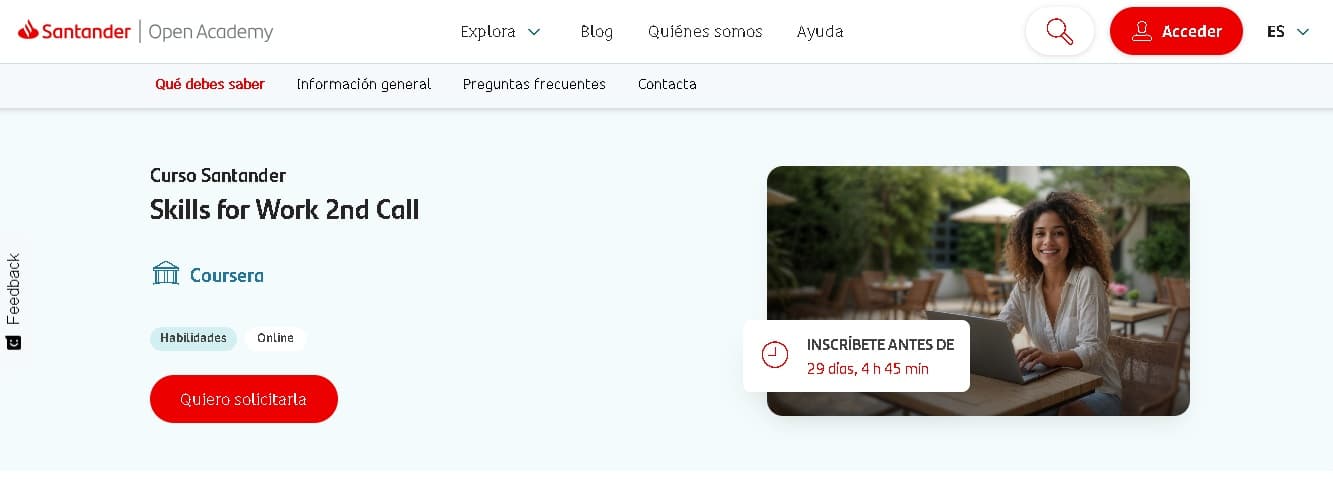 Santander y Coursera lanzan 50.000 plazas gratuitas para cursos online en 13 países
