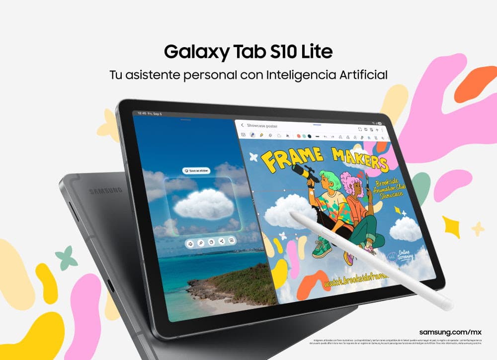 Galaxy Tab S10 Lite incorpora inteligencia artificial y compatibilidad con accesorios para estudiantes