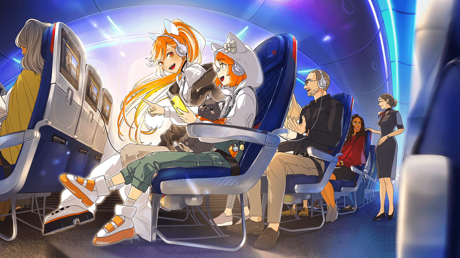 Delta Air Lines incorpora el animé de Crunchyroll como opción de entretenimiento a bordo