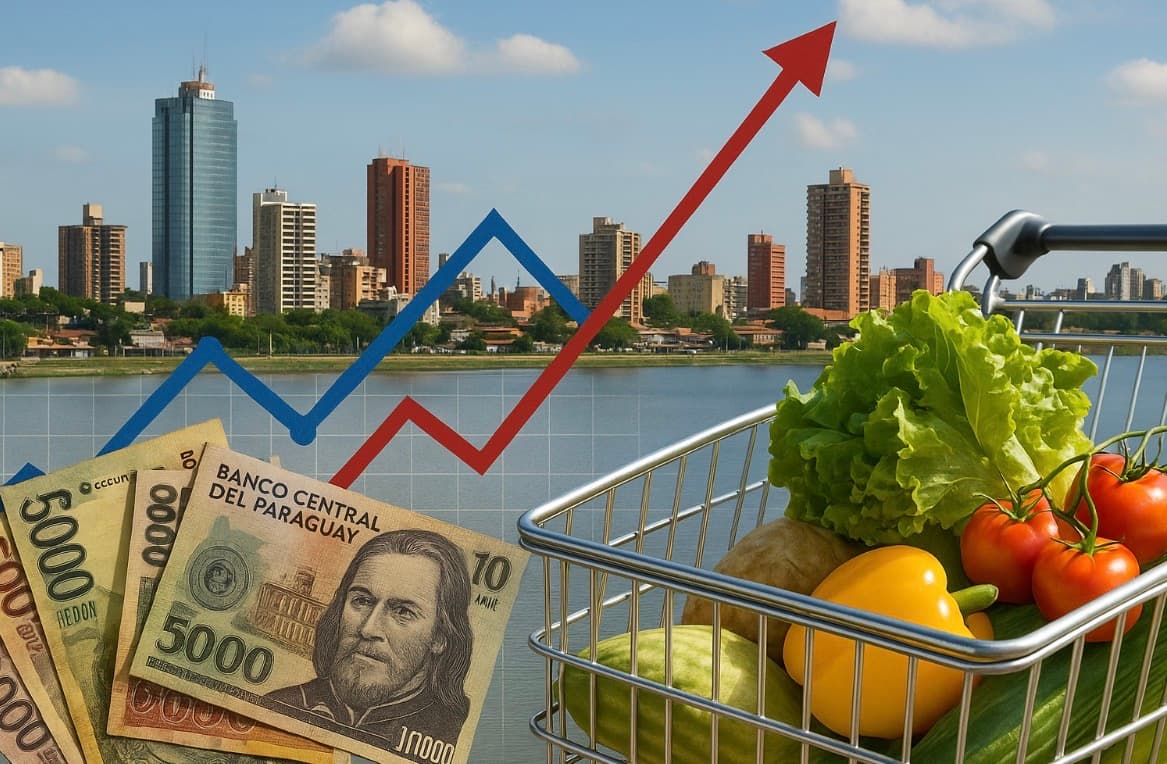 Paraguay consolida la inflación en torno a 4% anual, con alimentos en alza