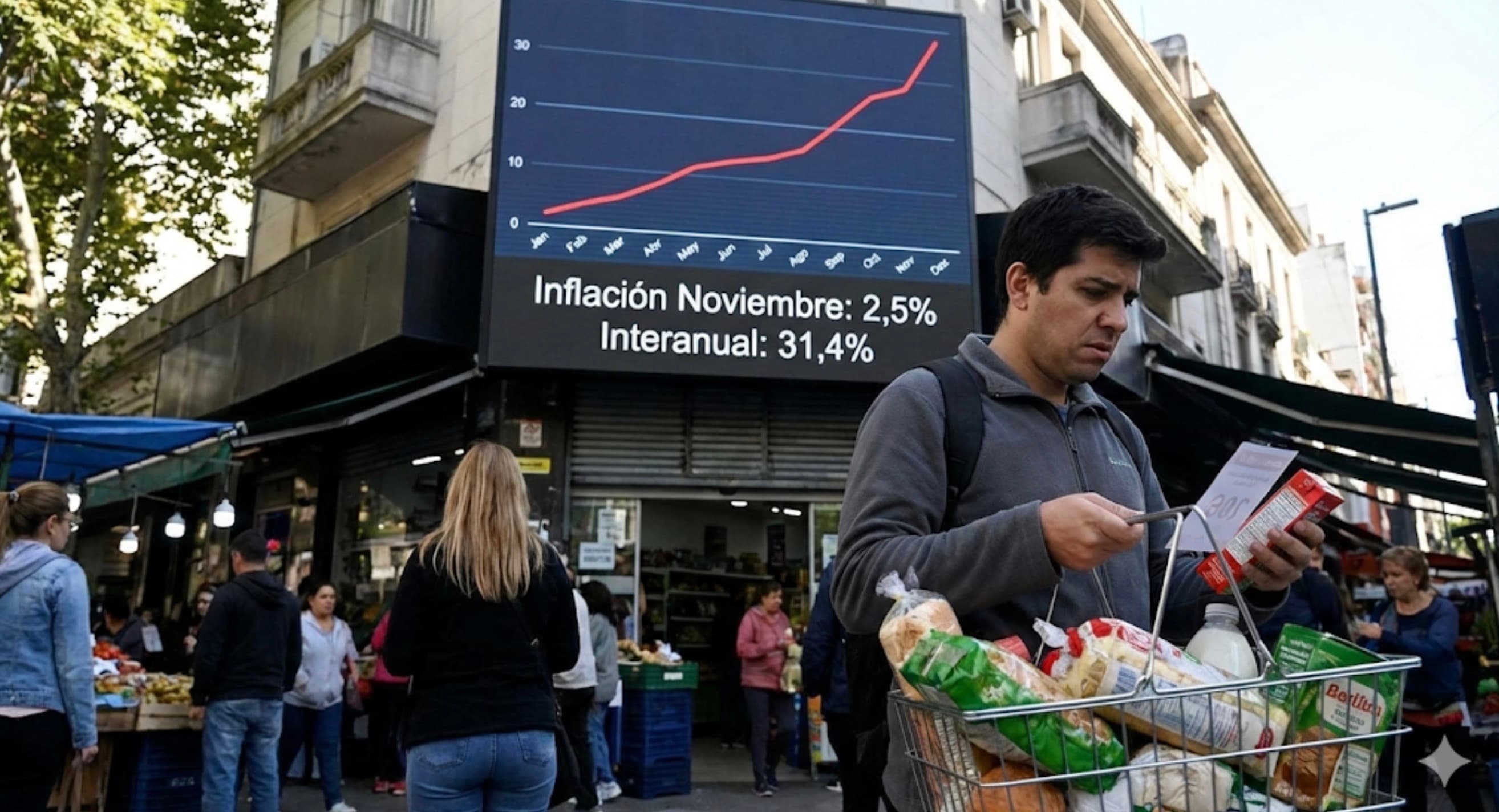 La inflación mensual sube por quinto mes, la interanual repunta y Argentina sigue en el top ten global