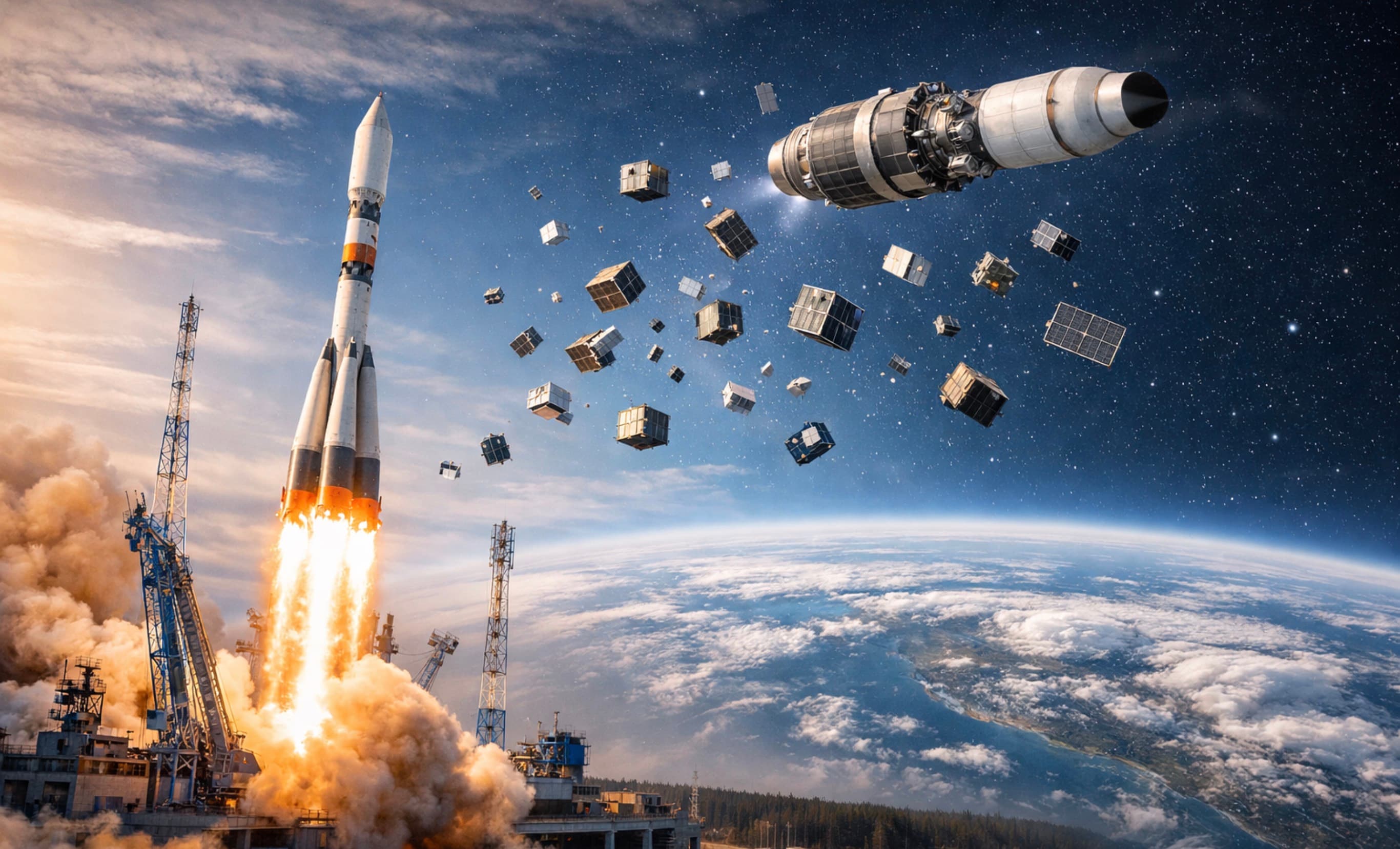 Rusia cerró el año con un Soyuz desde Vostochny y un paquete de 52 satélites