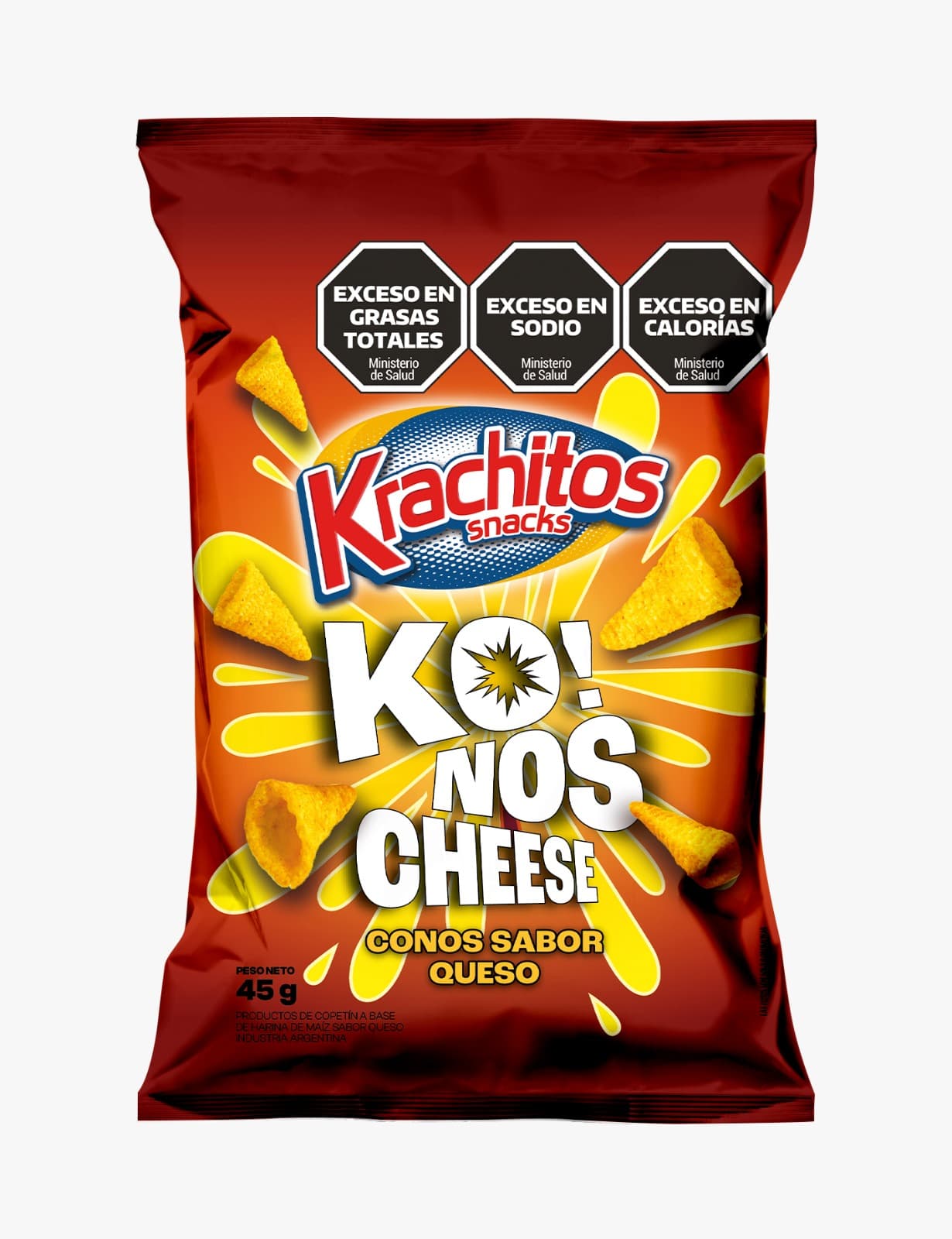 Krachitos presenta Ko!nos Cheese y dos variantes de nachos en nuevas presentaciones de snack