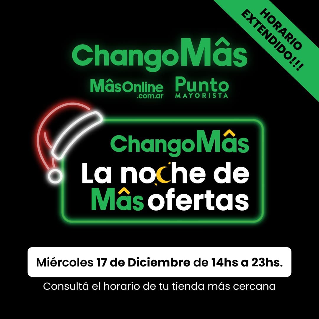 ChangoMâs presenta la Noche de Mâs Ofertas con descuentos en más de 15.000 productos