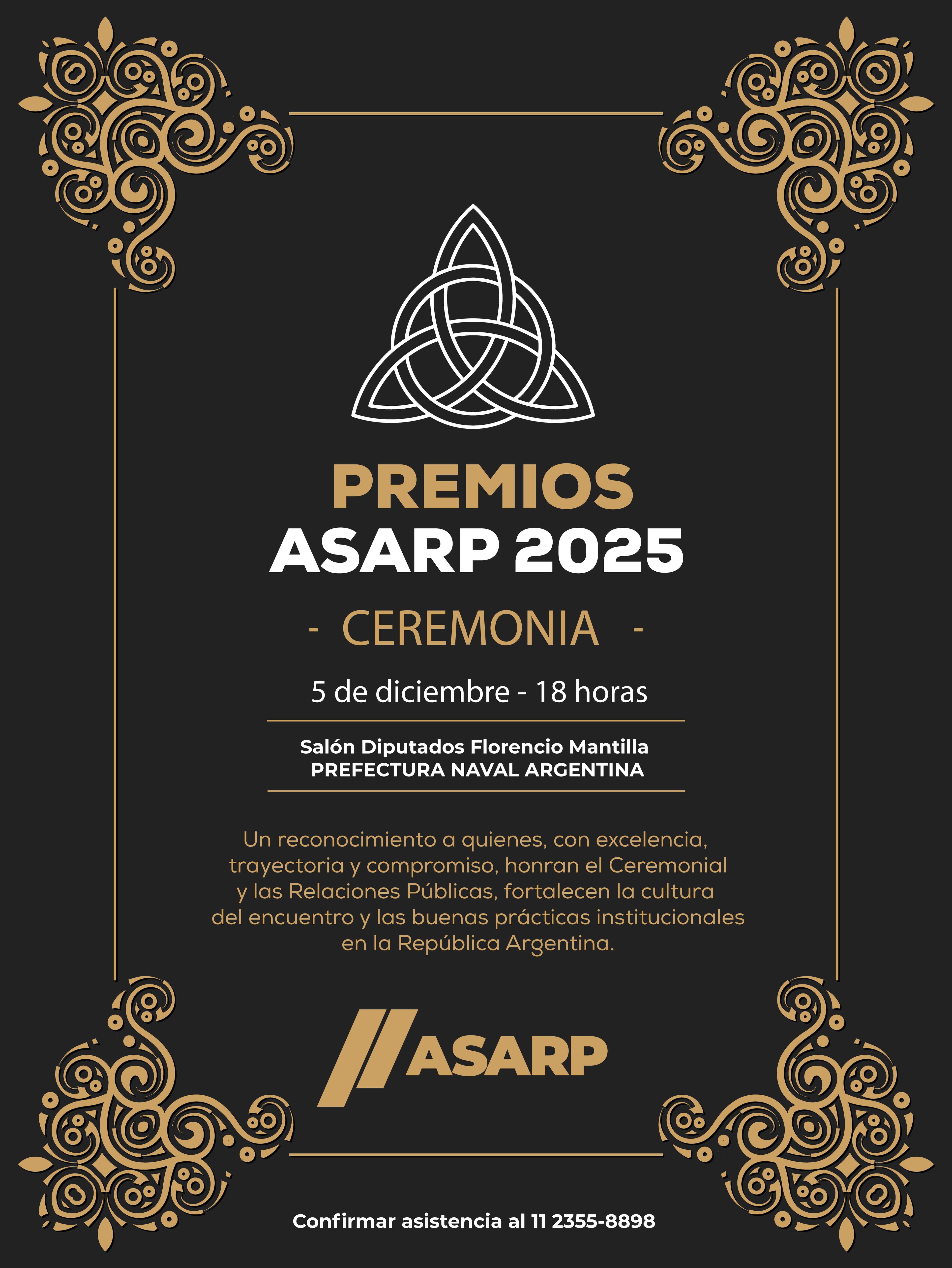 ASARP presenta la primera edición de los Premios ASARP 2025 en Ciudad de Buenos Aires