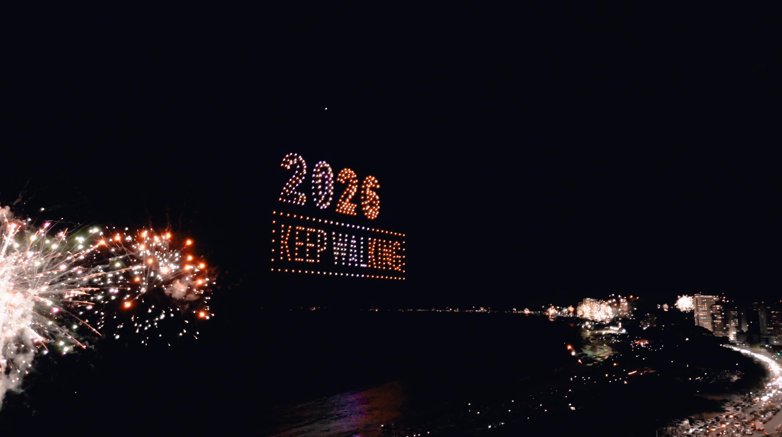 Johnnie Walker Gold Label y CATCH realizaron un espectáculo récord de drones en Punta del Este