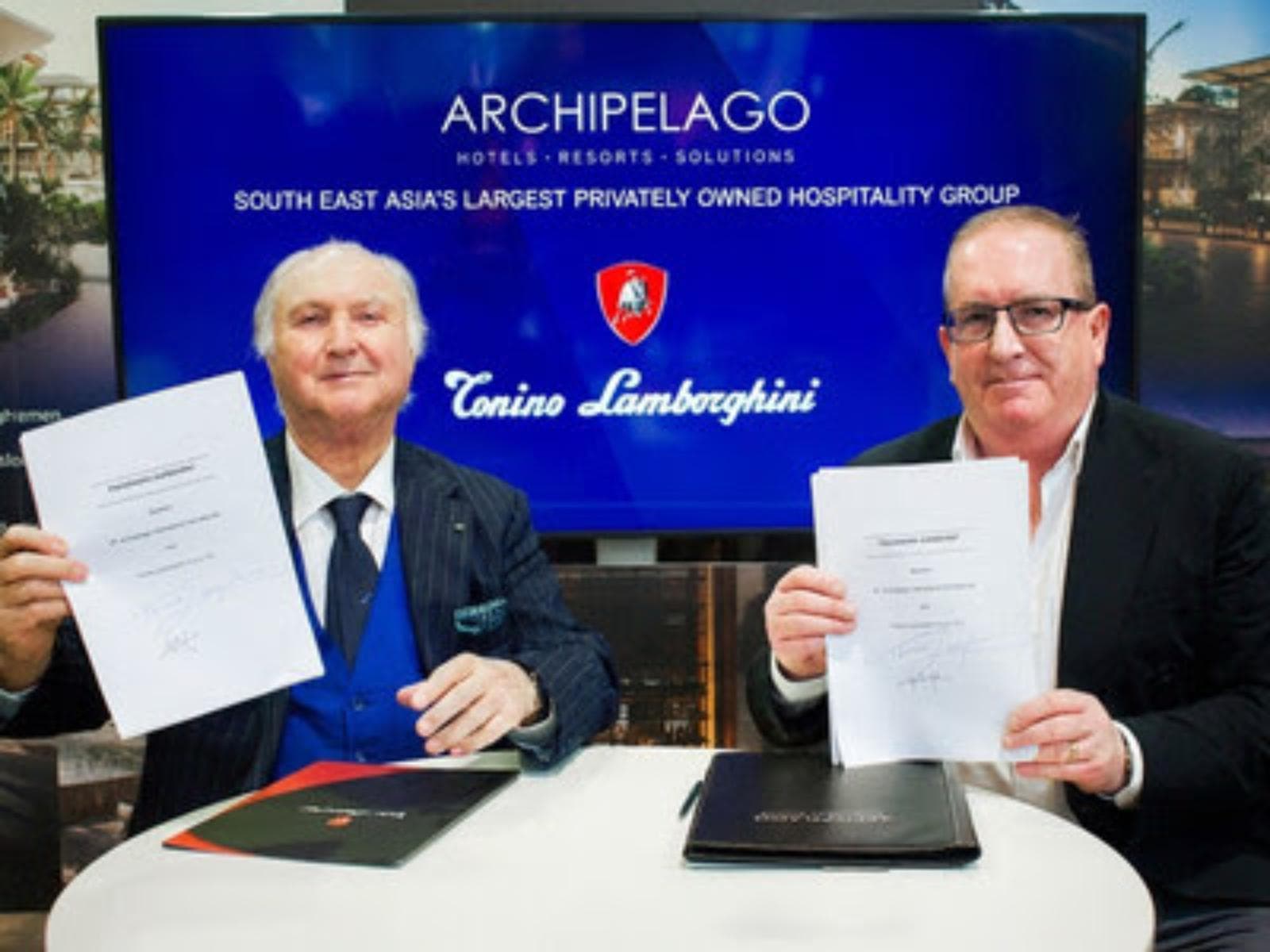 Archipelago y Tonino Lamborghini sellan una alianza para hoteles y residencias de marca