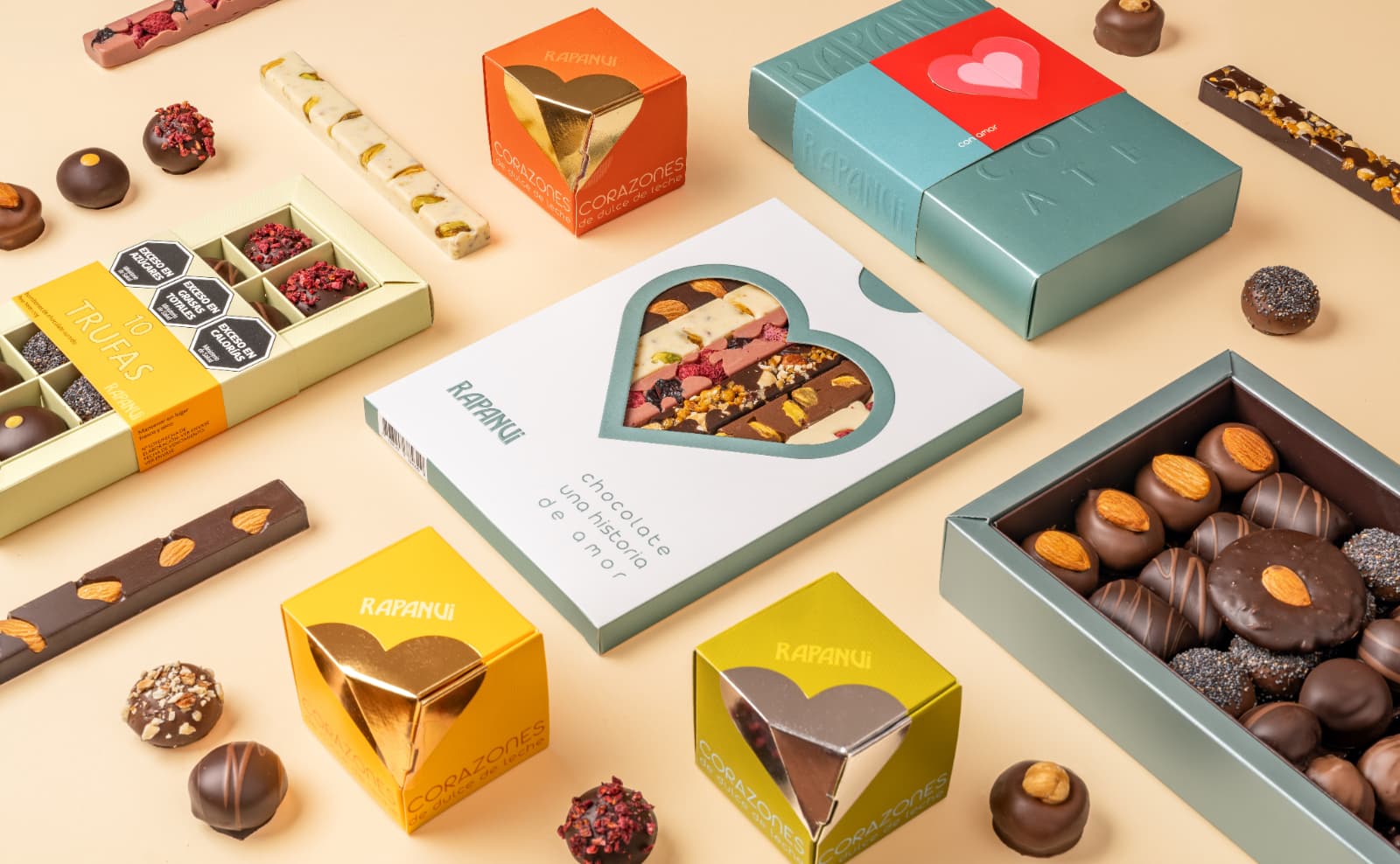 Rapanui renueva su propuesta de San Valentín con la Caja Mosaico y trufas