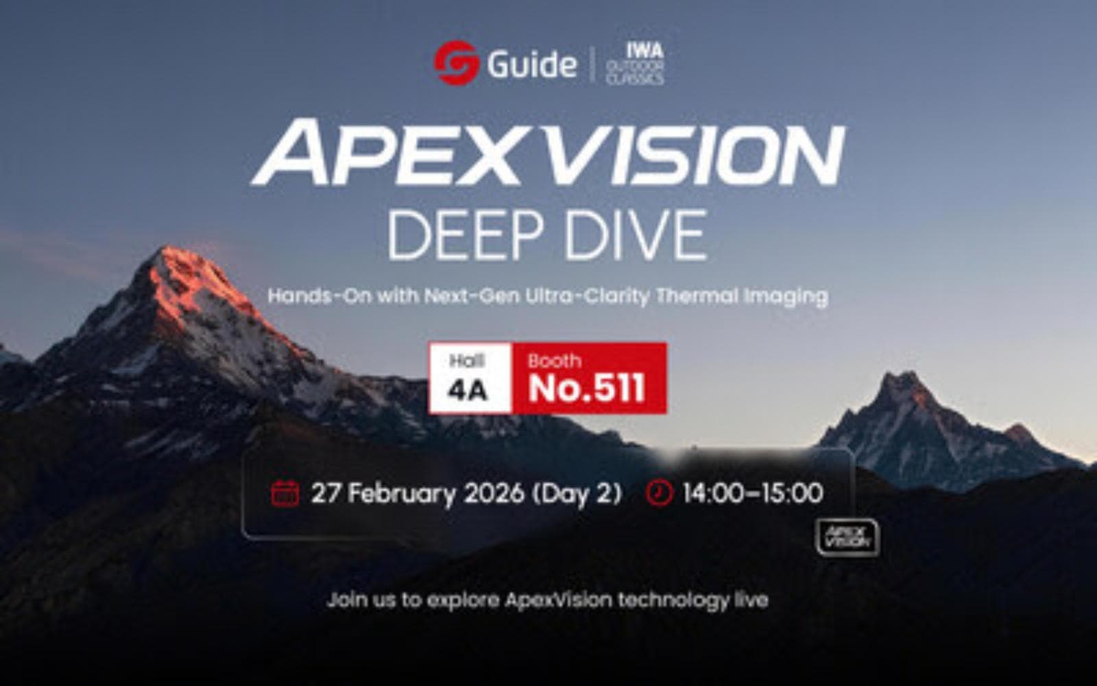 Guide exhibe ApexVision y la serie Orion C con demostraciones en IWA OutdoorClassics