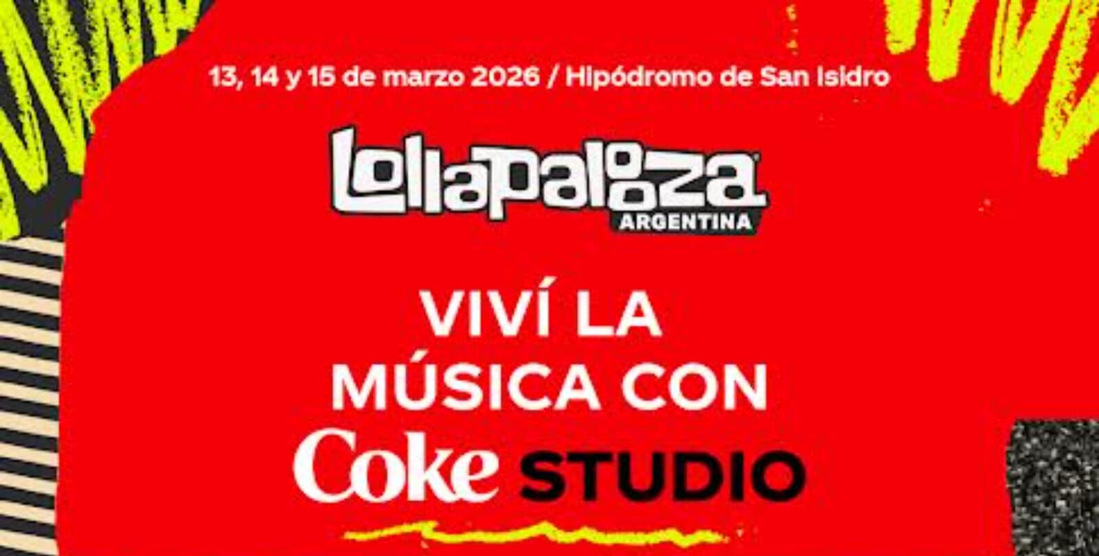 Coca-Cola llevará Coke Studio y Rock & Recycle a Lollapalooza Argentina 2026