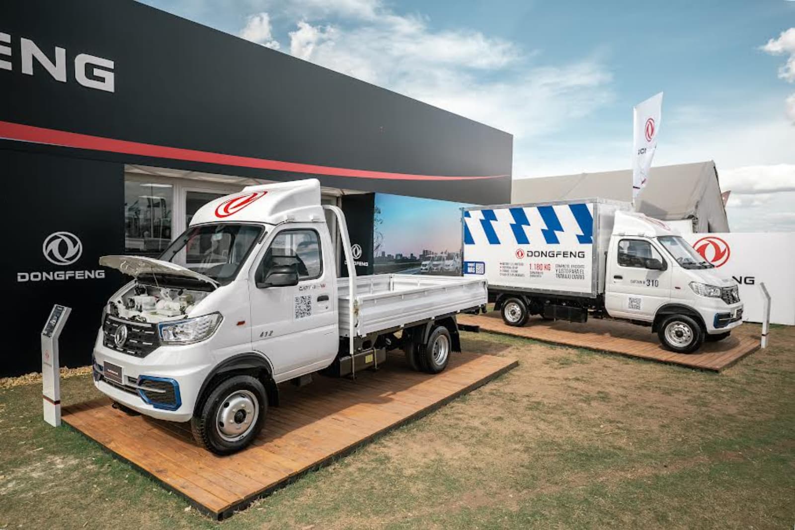 Dongfeng mostró en Expoagro 2026 su gama de comerciales, de 2 a 18 toneladas