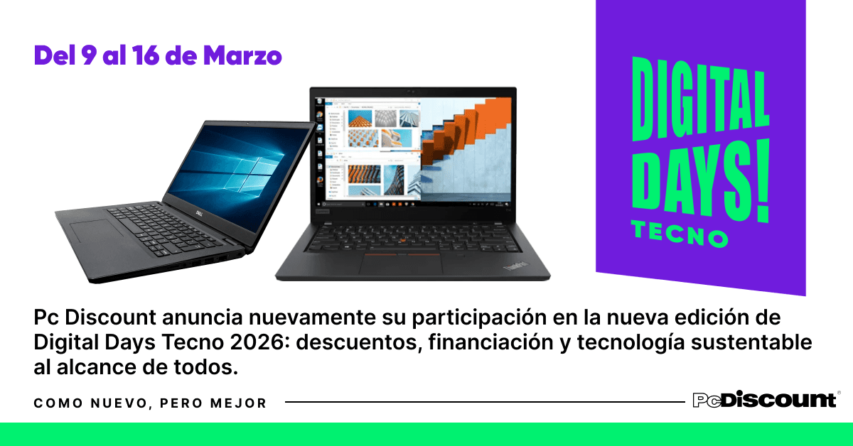 Pc Discount participa de los Digital Days Tecno en Uruguay con promociones