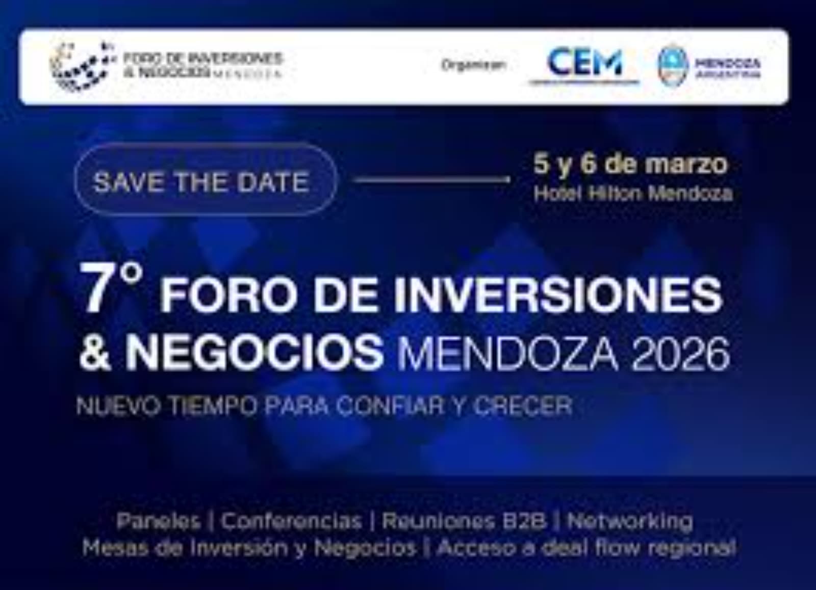 Luis Caputo abrirá el 7° Foro de Inversiones y Negocios de Mendoza