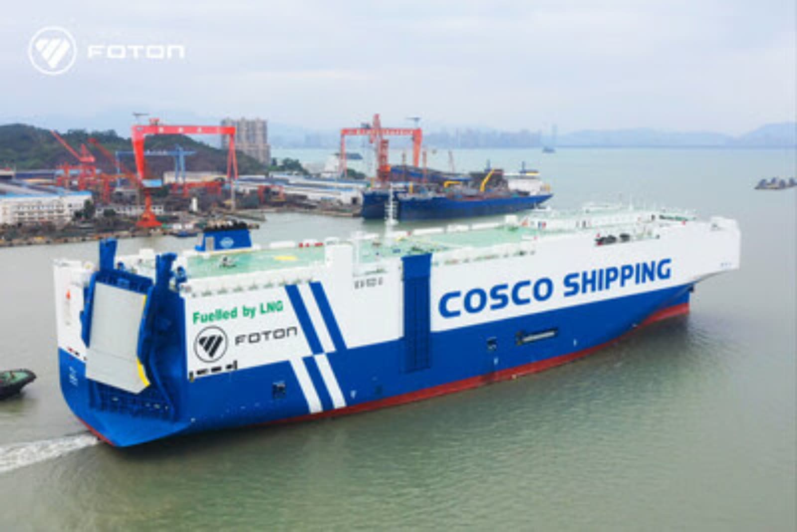 Foton Motor y Cosco Shipping crean una empresa conjunta y despachan 600 camionetas