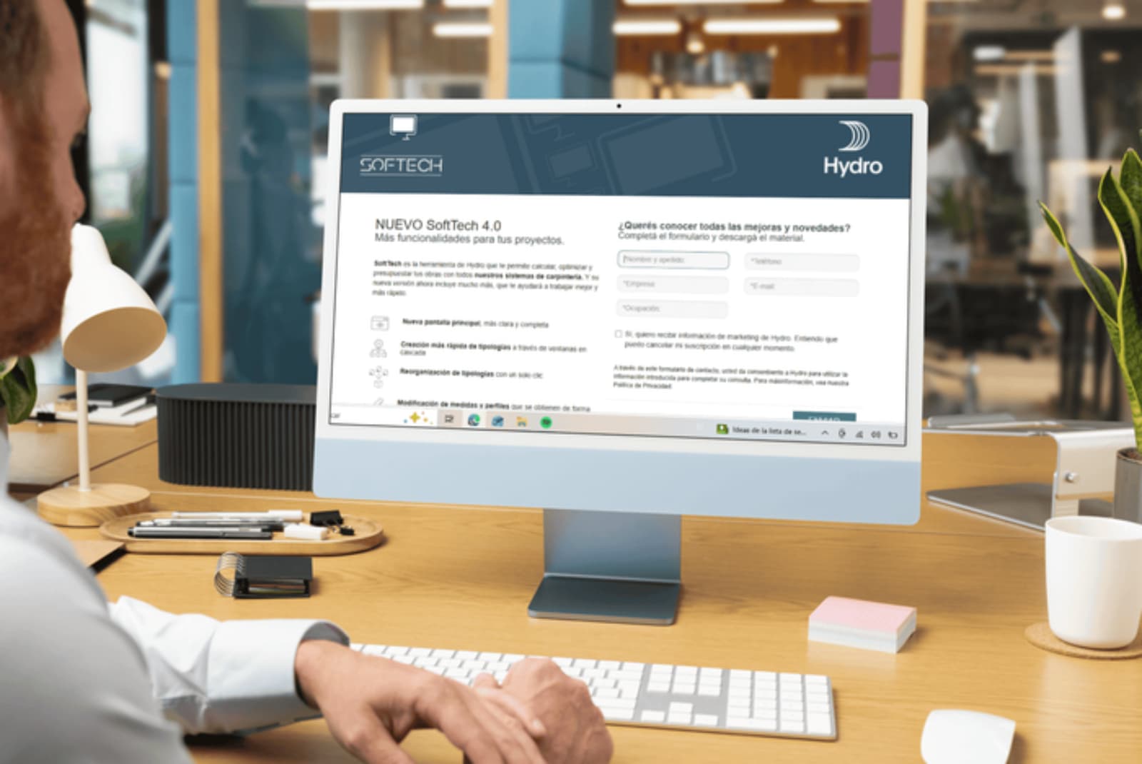 Hydro Argentina actualizó un curso en Aluescuela para gestión en carpintería de aluminio