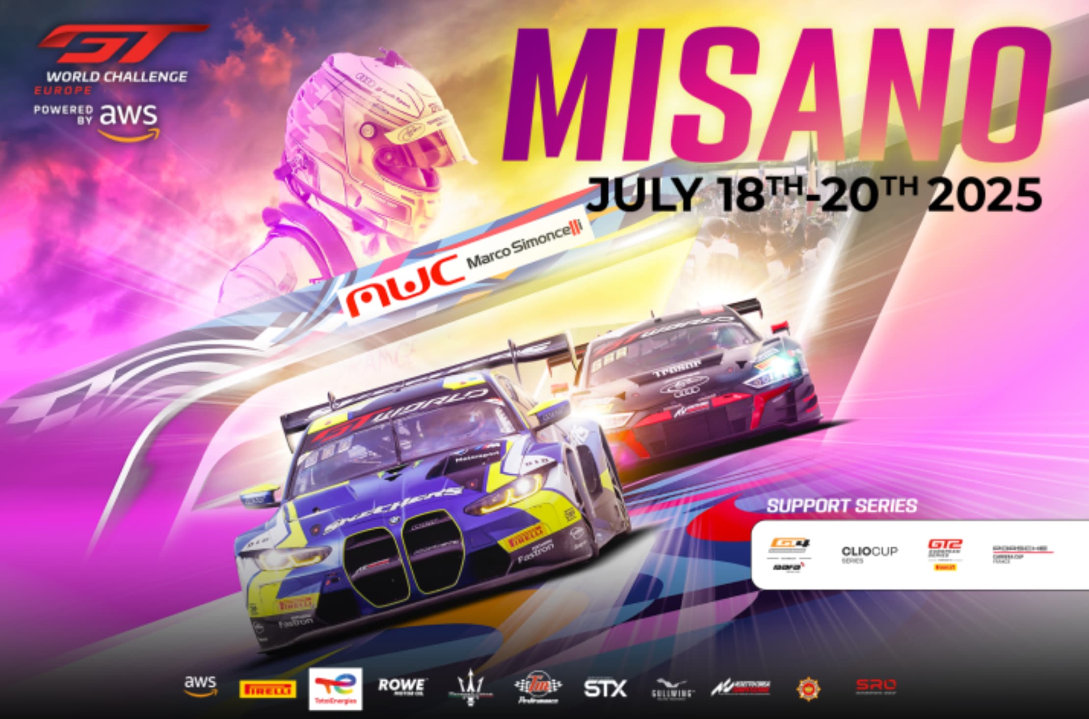 GT World Challenge Europa con récord de 44 autos en Misano