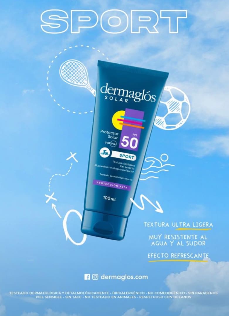 Dermaglós Solar lanza un protector FPS 50 Sport para deportistas