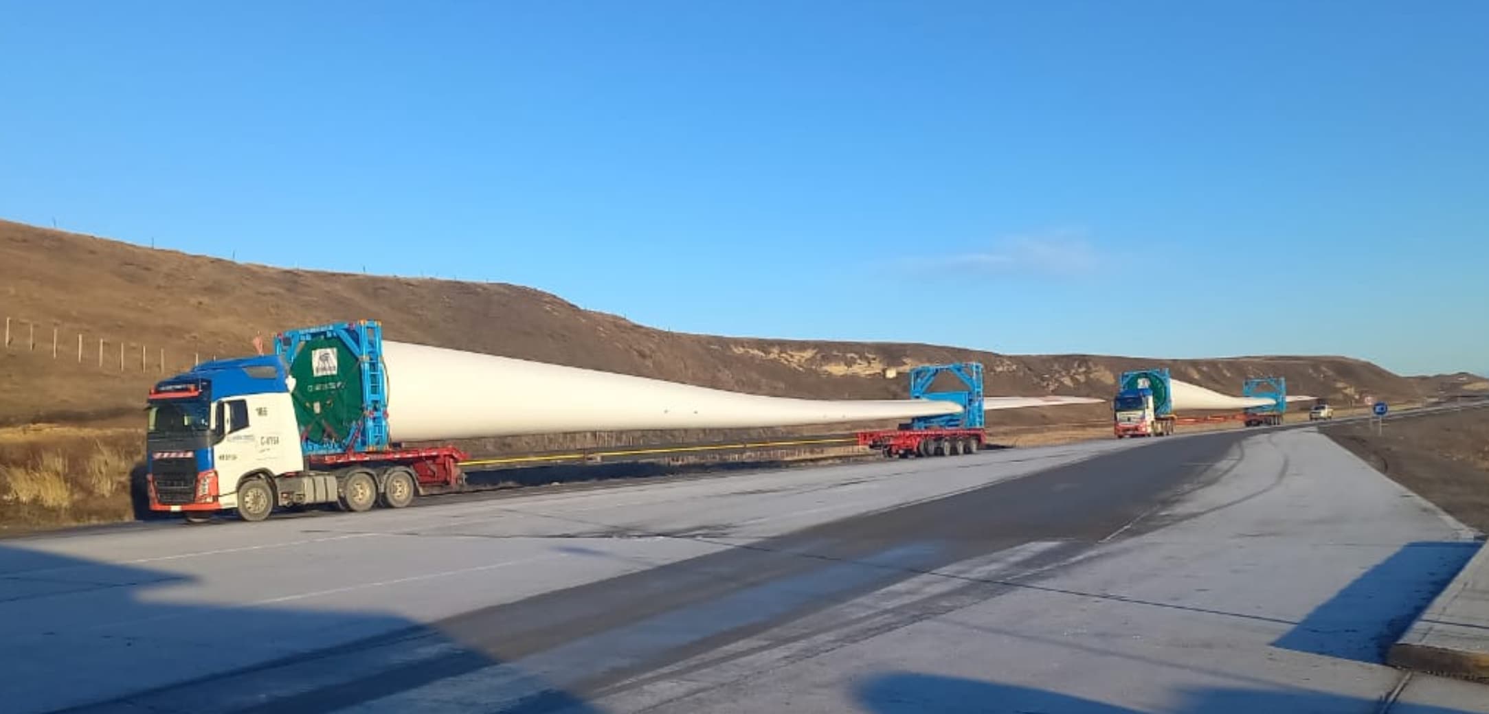 DHL Global Forwarding trasladó aerogeneradores para el parque eólico de TotalEnergies en Tierra del Fuego