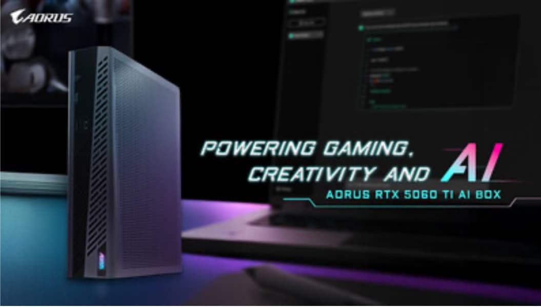 GIGABYTE introduce la eGPU AORUS RTX 5060 Ti AI BOX con conectividad Thunderbolt 5