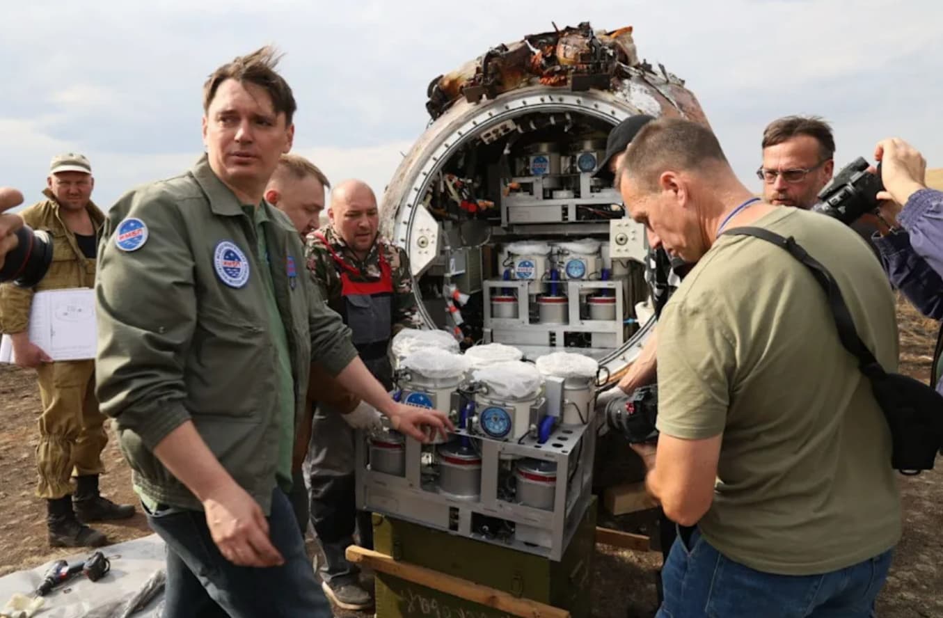 Regresa a la Tierra el “Arca de Noé” espacial ruso con más de 30 experimentos biológicos