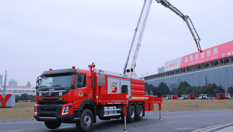 SANY obtiene récord mundial Guinness por el chorro de agua más alto en camión de bomberos