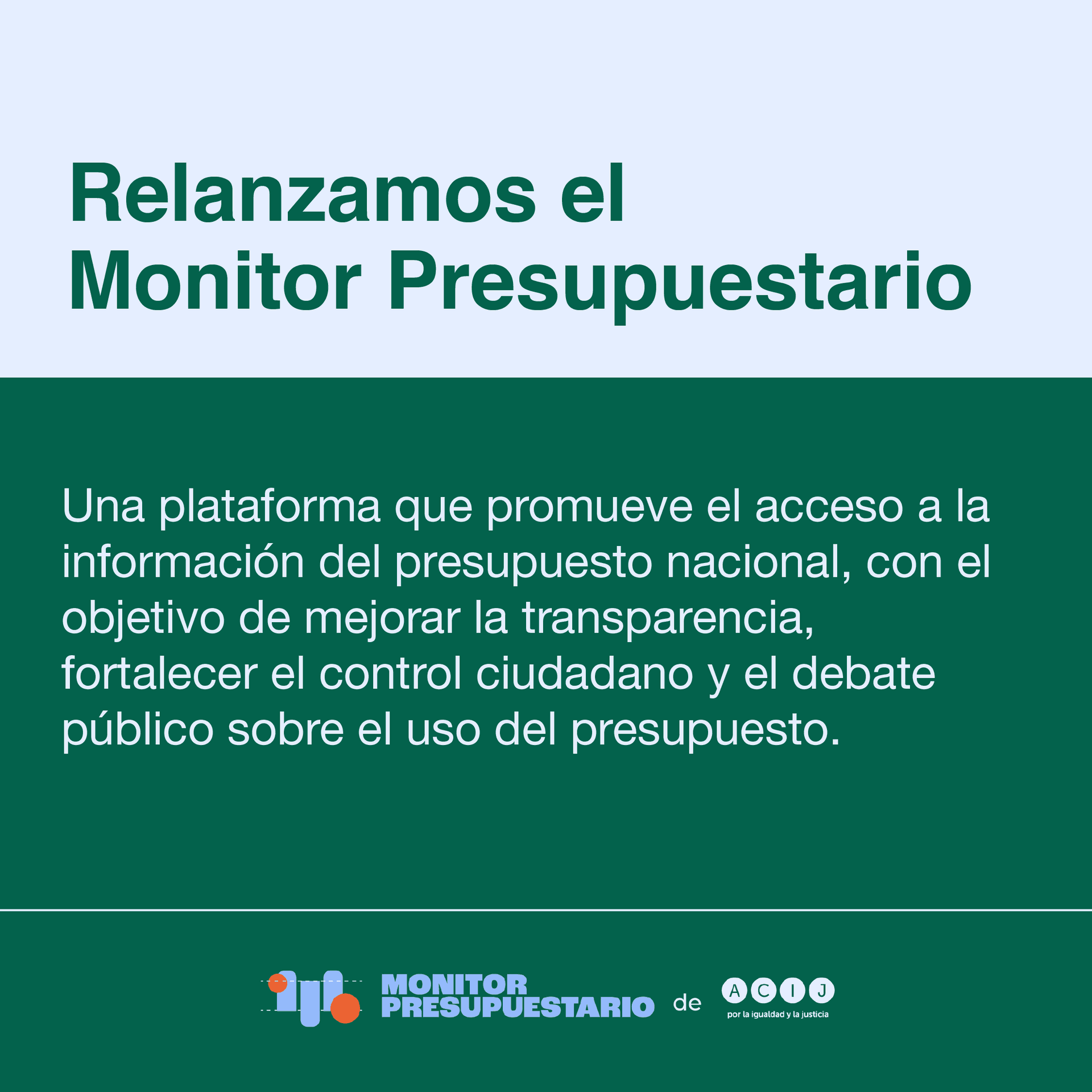 ACIJ actualiza el Monitor Presupuestario con más funciones y datos históricos disponibles