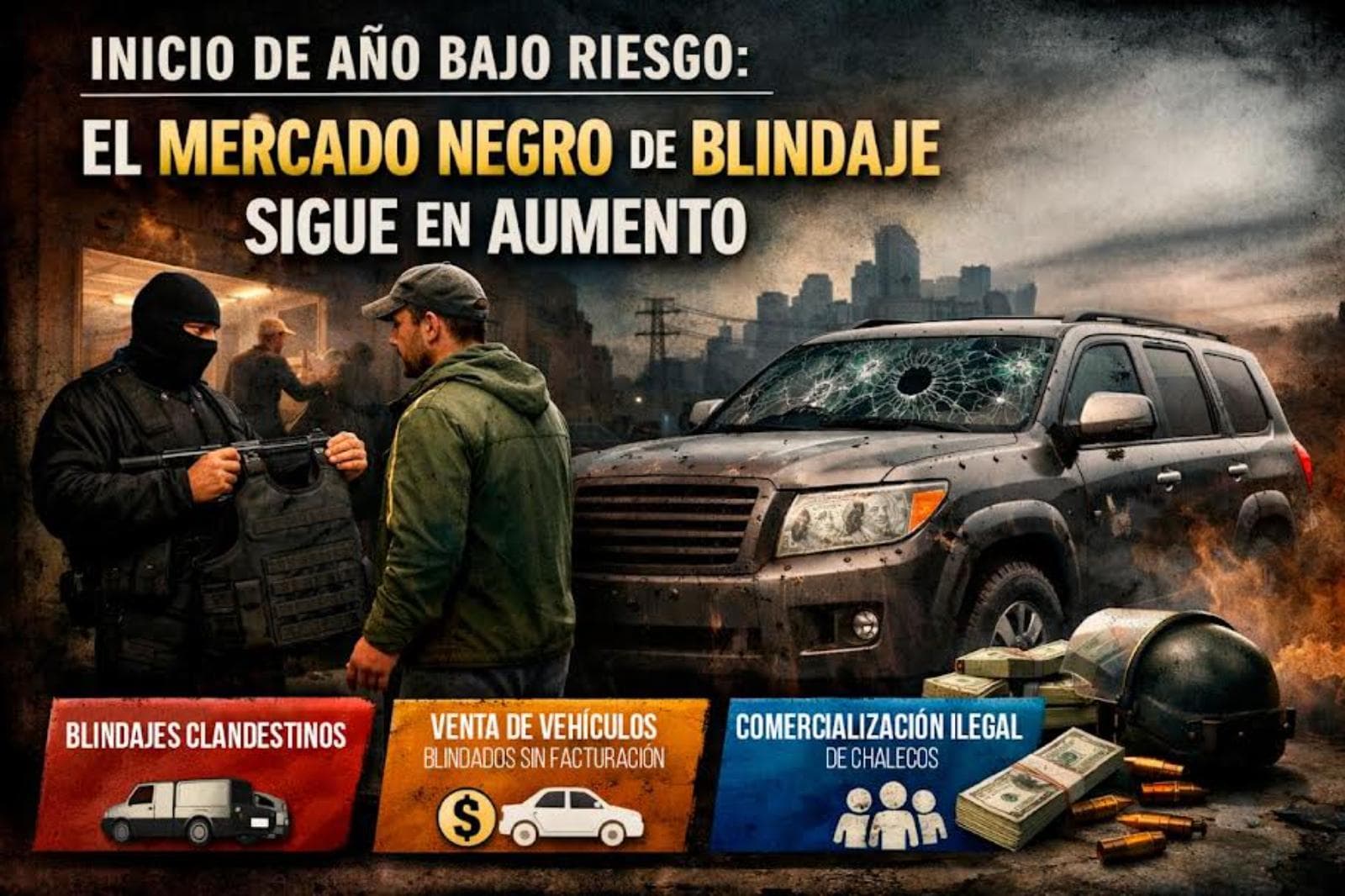 El CNB alerta por el avance del mercado negro de blindaje en México