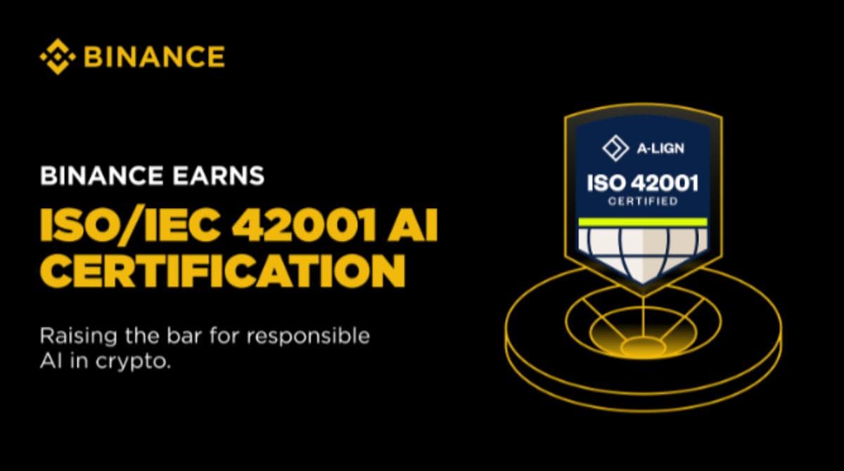 Binance obtiene la certificación ISO/IEC 42001 por gobernanza responsable en inteligencia artificial