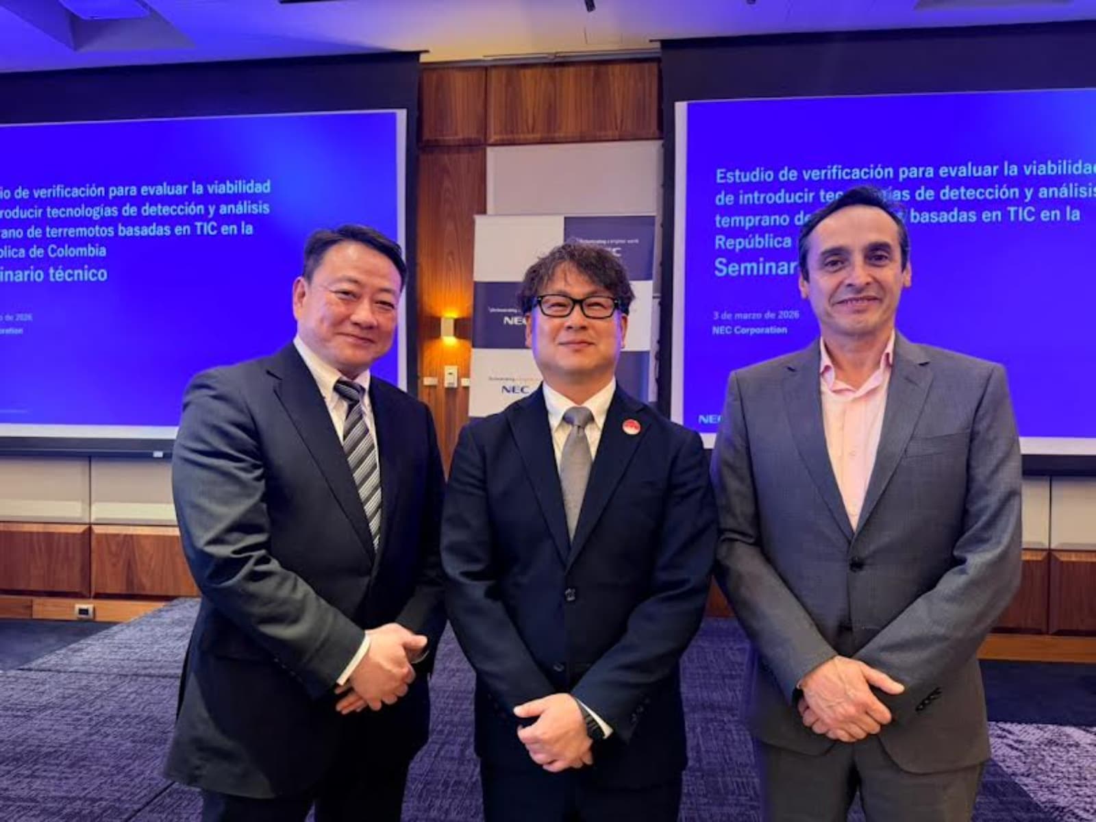 NEC evaluó en Colombia la viabilidad de su sistema de alerta temprana sísmica