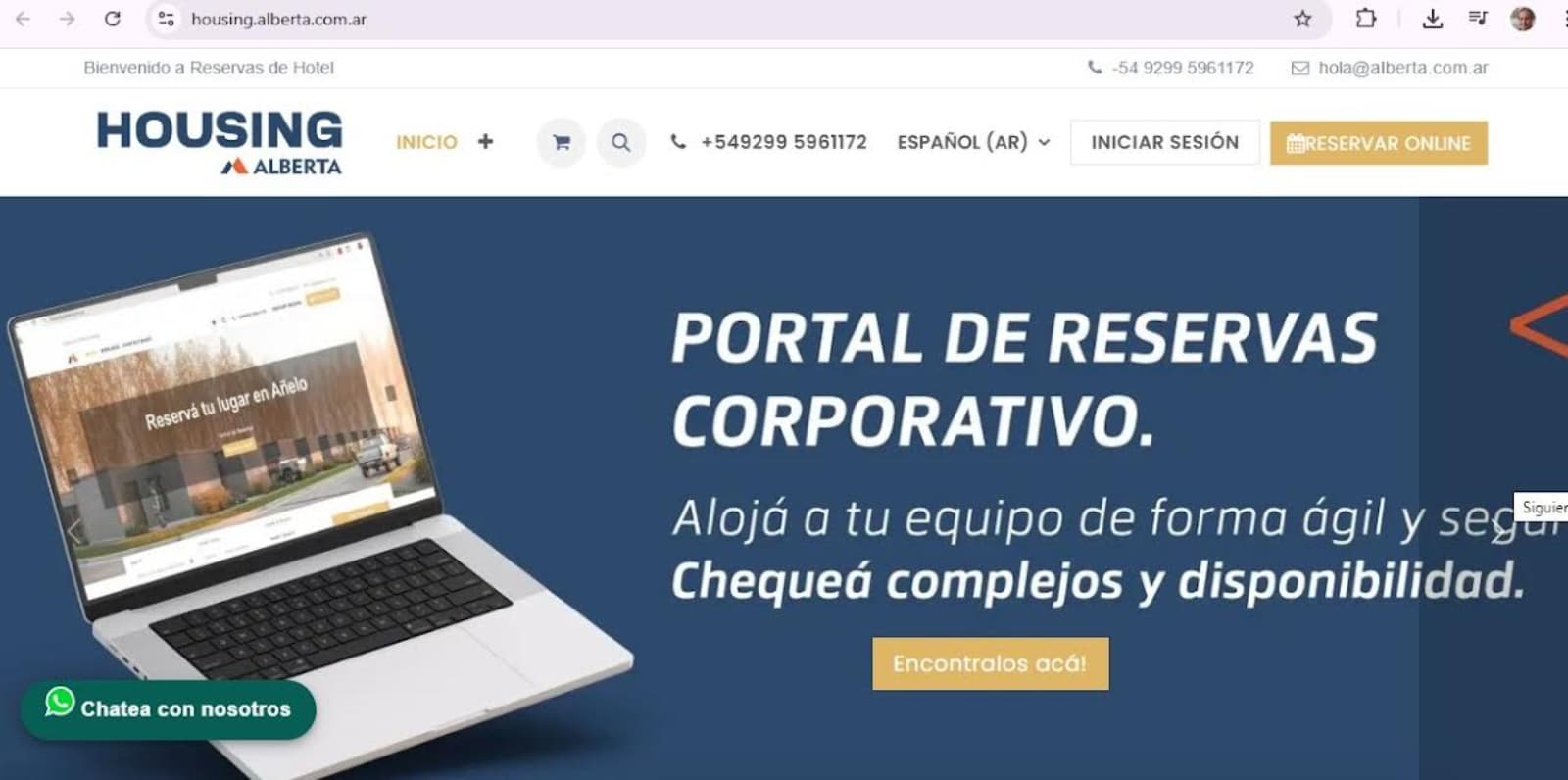 Alberta presentó una central de reservas corporativas para alojamiento y logística en Vaca Muerta
