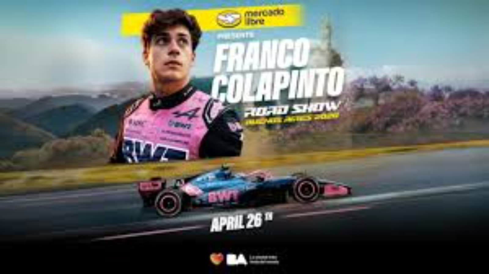 Franco Colapinto llevará un Fórmula 1 a las calles porteñas en abril