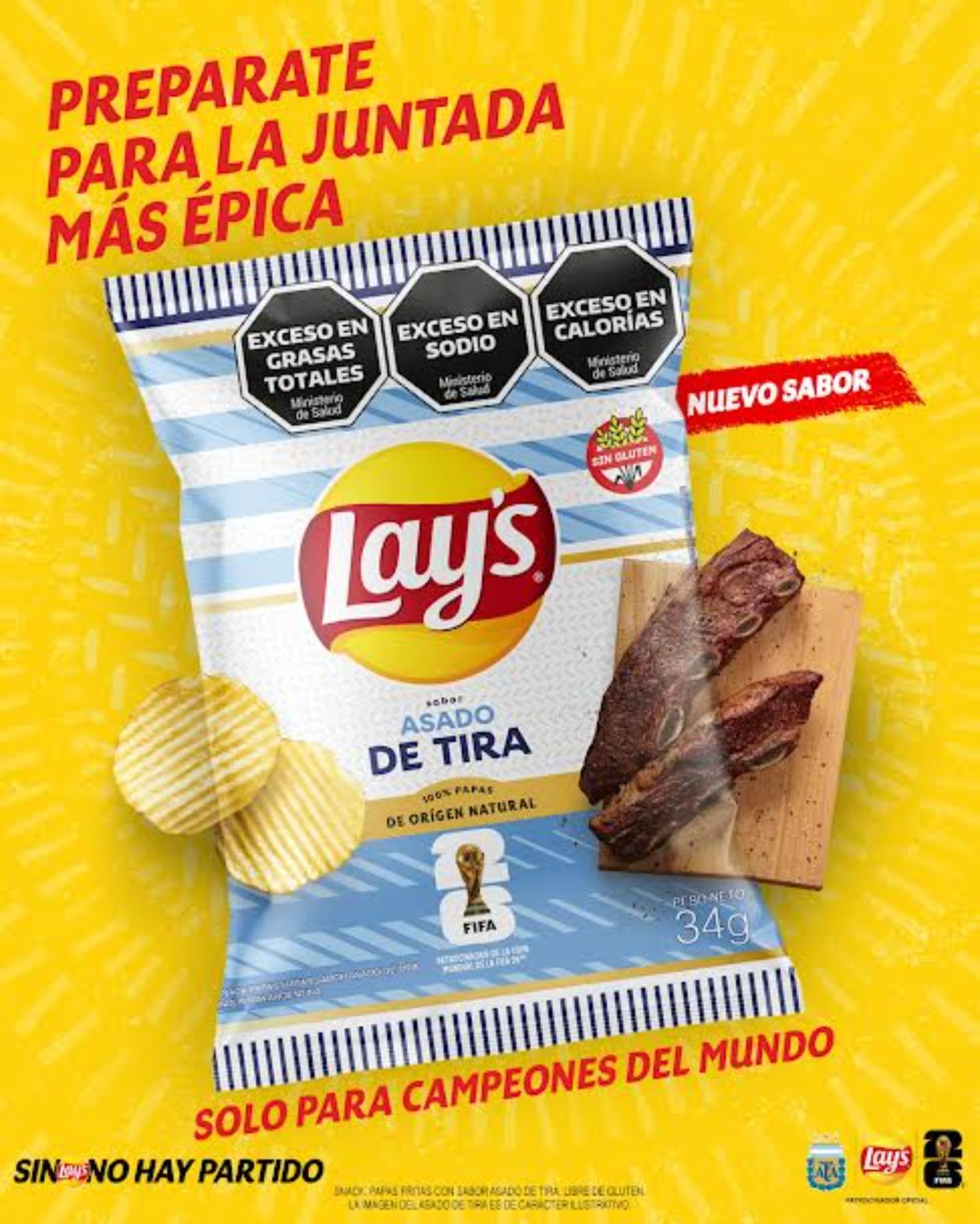 Lay’s presenta en Argentina el sabor Tira de Asado para previas y juntadas