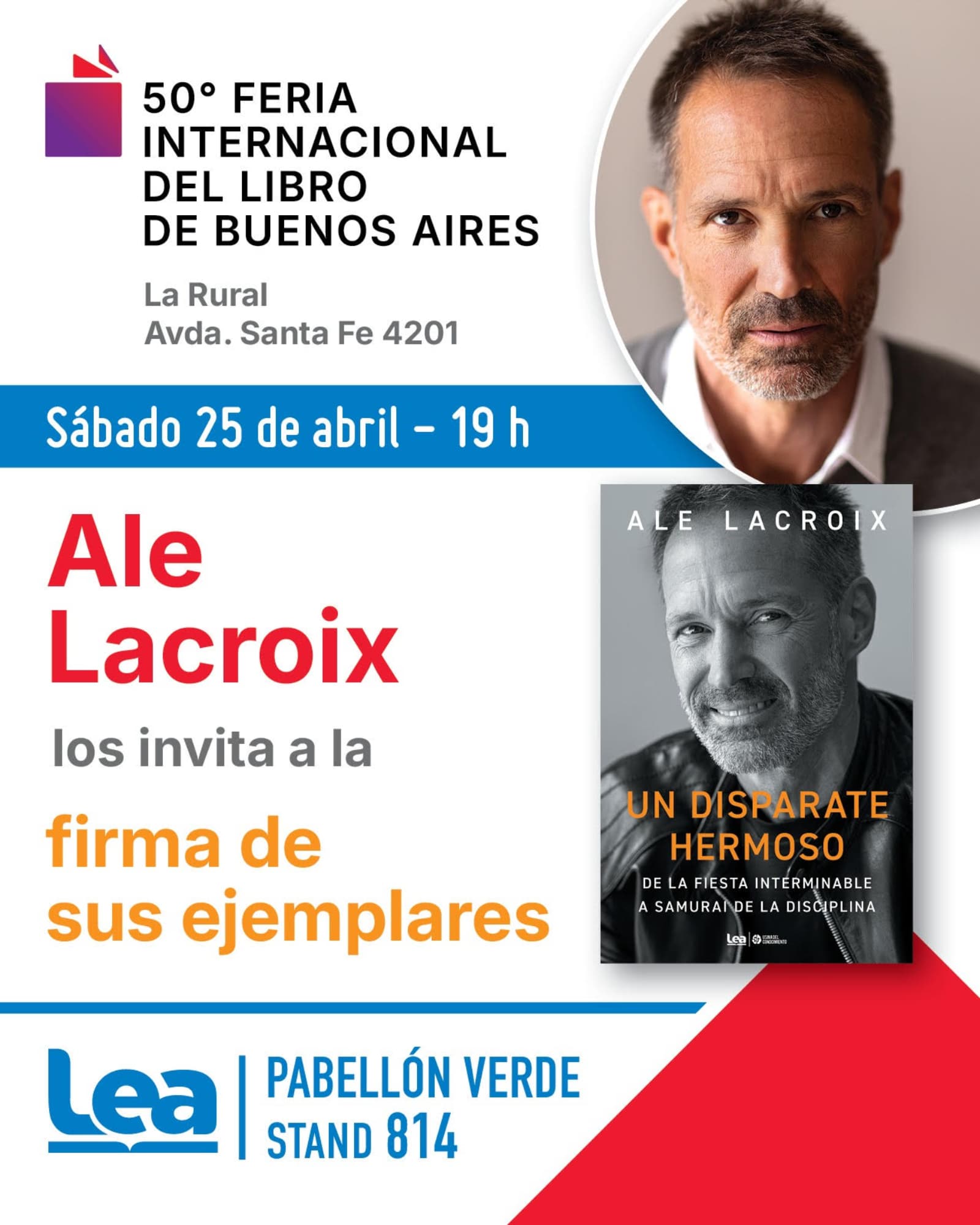 Ale Lacroix presenta su primer libro en la Feria del Libro porteña