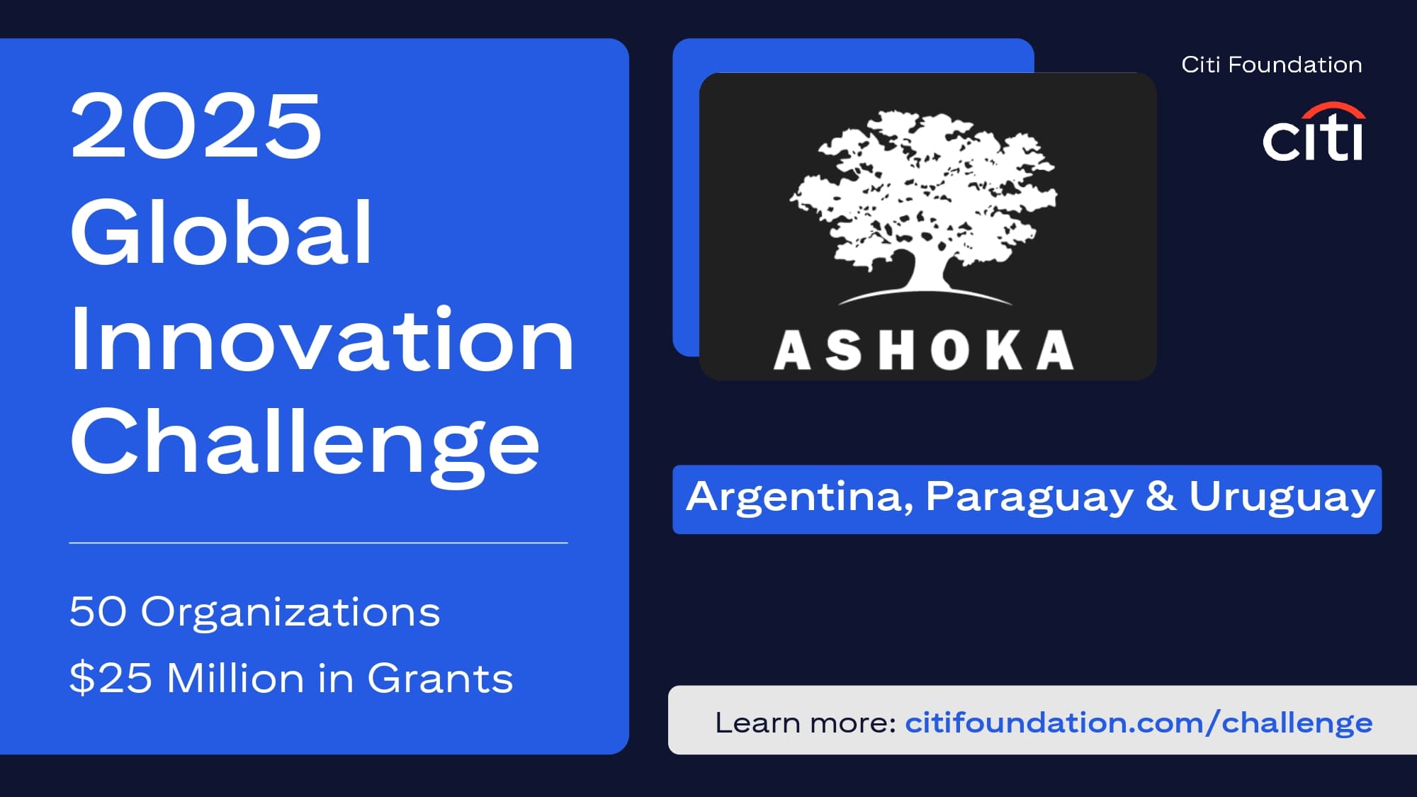 Citi Foundation otorga financiamiento a Ashoka para fortalecer la empleabilidad joven en el Cono Sur