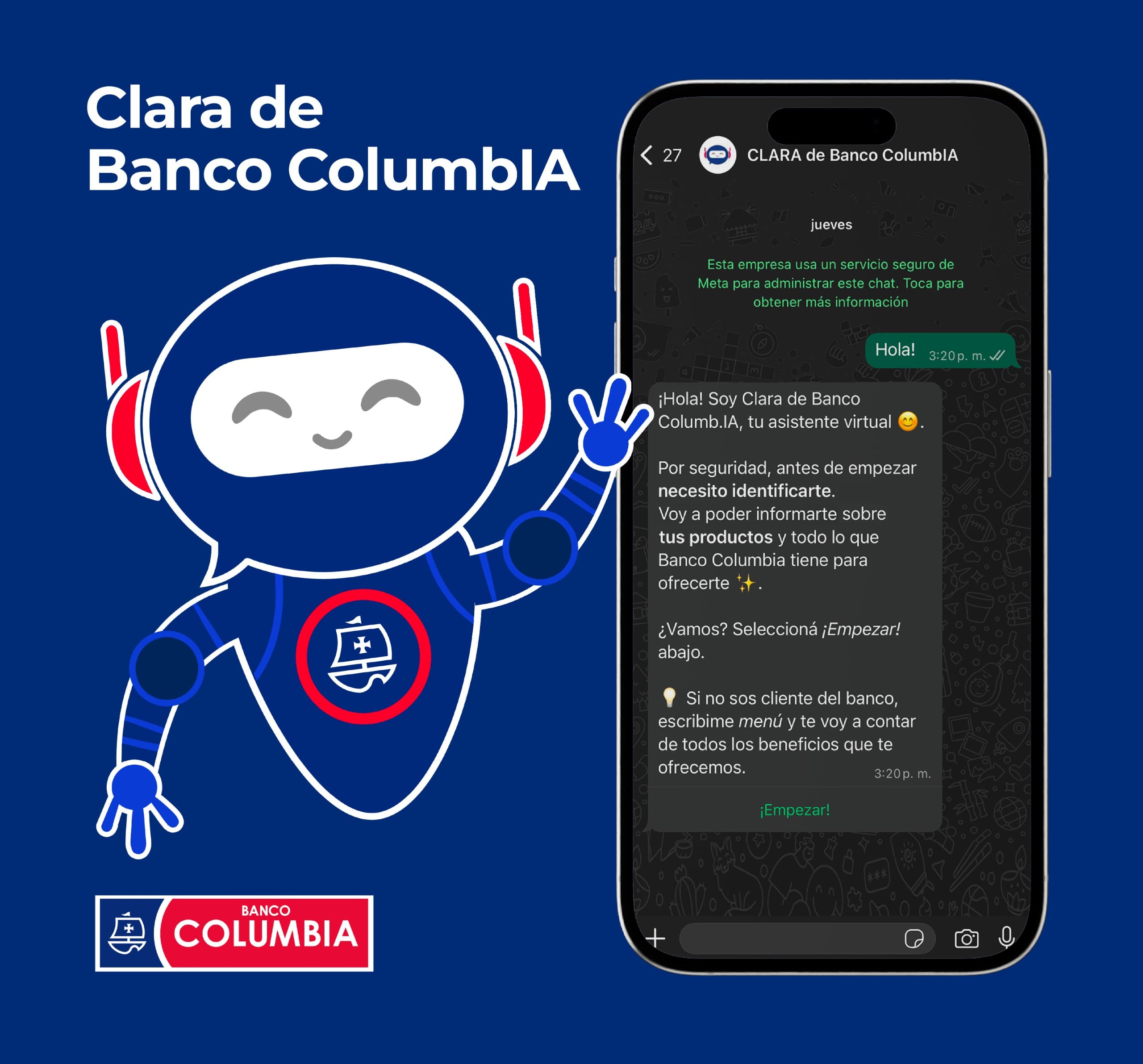 Banco Columbia presenta “Clara”, asistente virtual con inteligencia artificial disponible desde diciembre