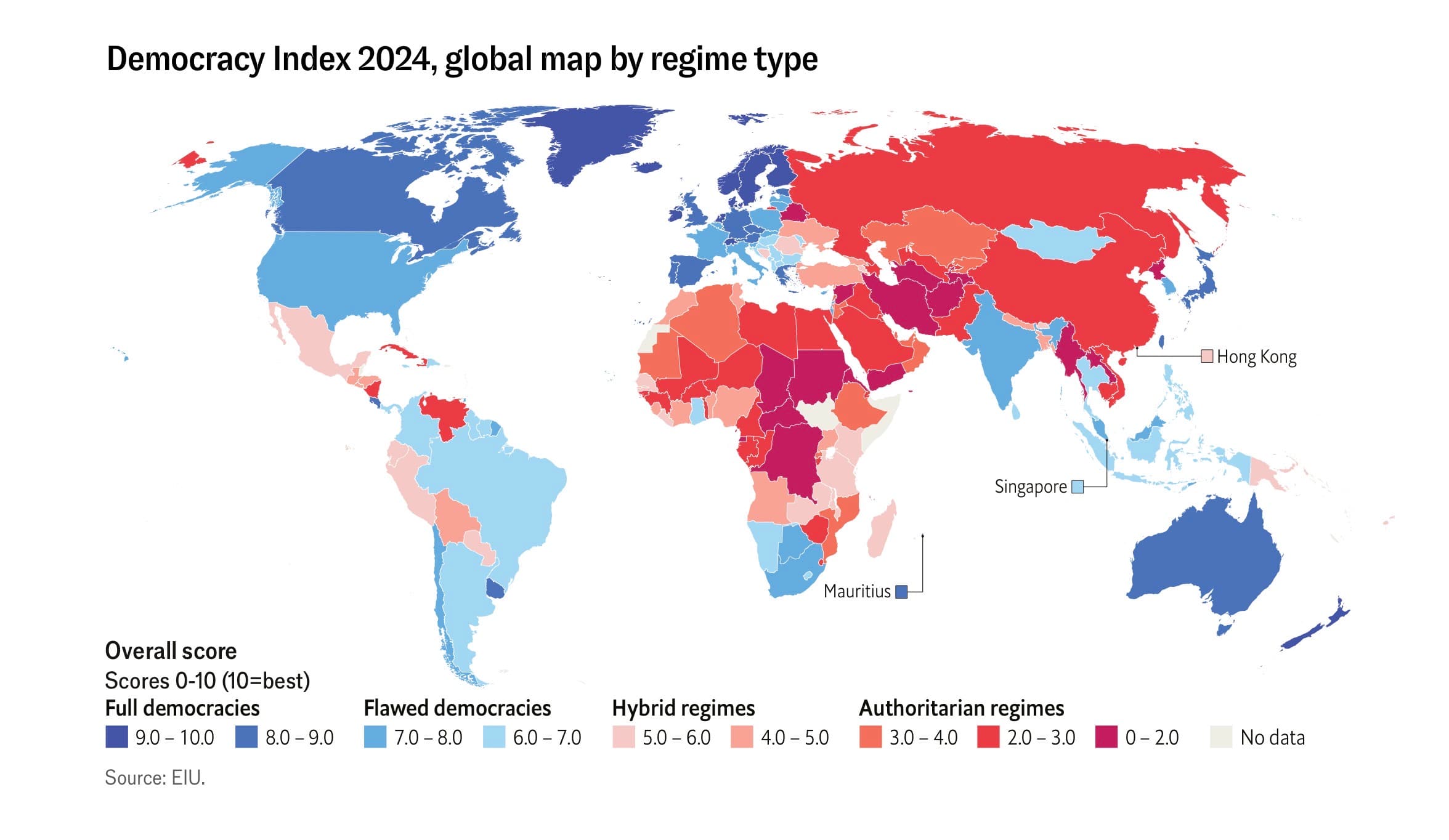 EIU Democracy Index: el promedio que nivela lo que no debería nivelarse