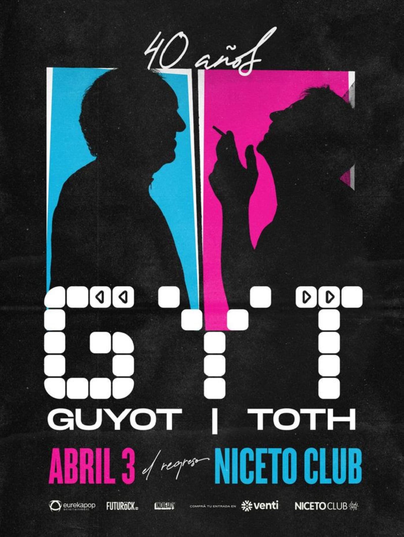 Guyot Y Toth festeja en Niceto Club los 40 años de “Es por amor”