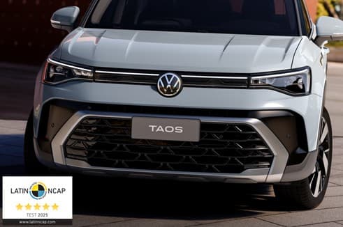 Volkswagen Taos recibe nuevamente cinco estrellas en seguridad por el protocolo Latin NCAP 2020–2025